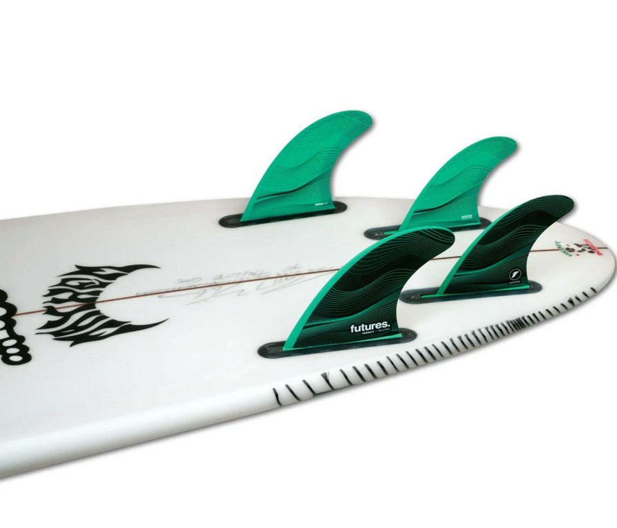 Surf * | Classical Futures Fins F6 Hc Quad Fin Set Green M