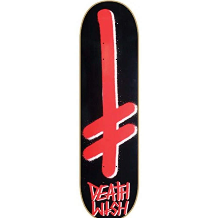 Skate Decks * | Classical Deathwish Skateboards Gang Logo Deck Black/Red