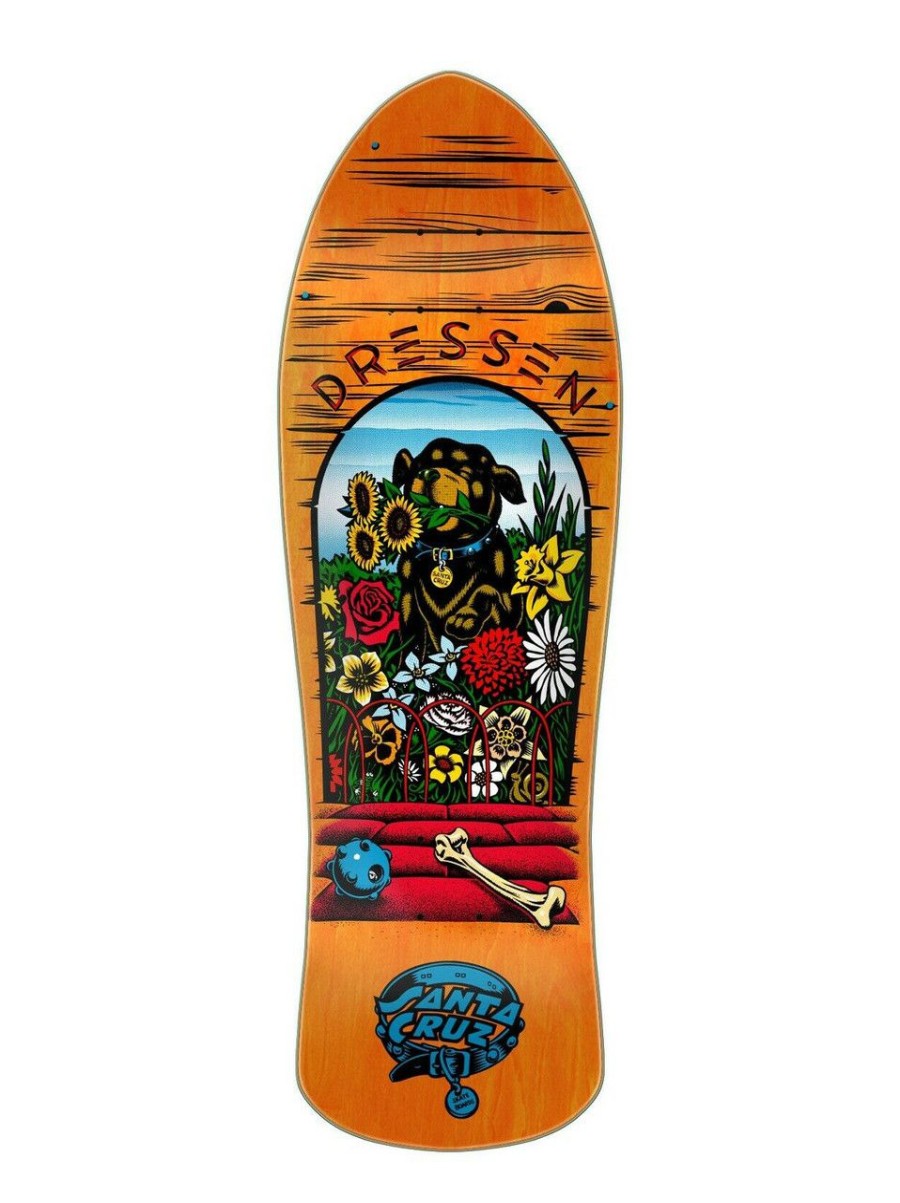 Skate Decks * | Unique Santa Cruz Dressen Pup Reissue Deck