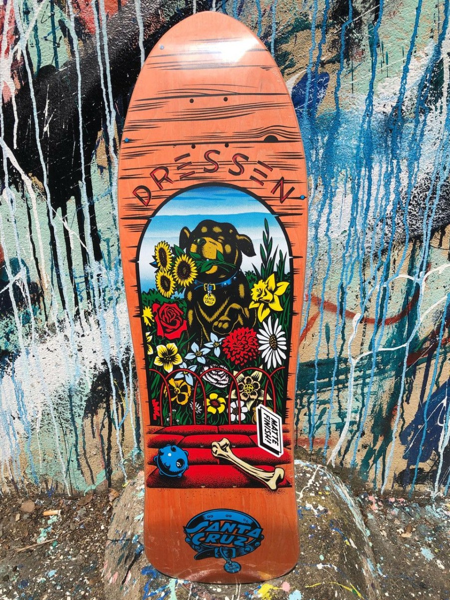 Skate Decks * | Unique Santa Cruz Dressen Pup Reissue Deck