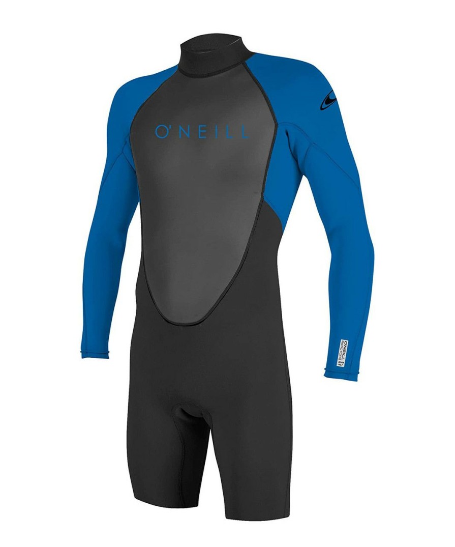 Surf * | Unique O Neill Reactor-2 2Mm Back Zip Ls Boys Springsuit Ej7-Black-Ocean