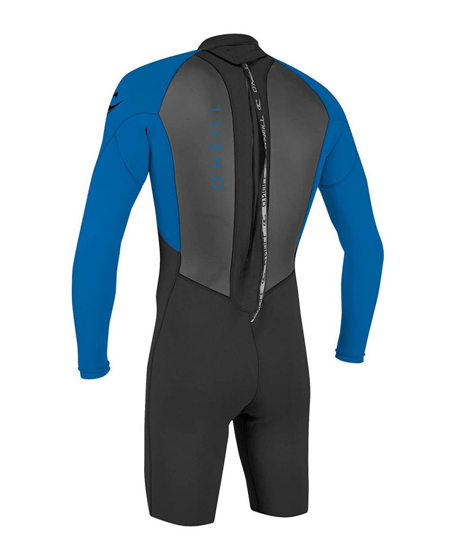 Surf * | Unique O Neill Reactor-2 2Mm Back Zip Ls Boys Springsuit Ej7-Black-Ocean