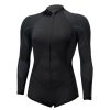 Surf * | New Threads O Neill Blueprint 2Mm Front Zip Ls Womens Springsuit Gv8-Graphite-Blue Haze