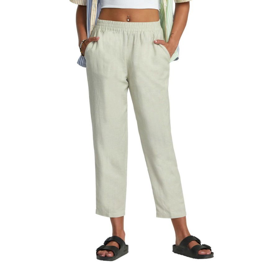 Womens * | Bargain Sale Rvca New Yume Linen Pant Pmk0