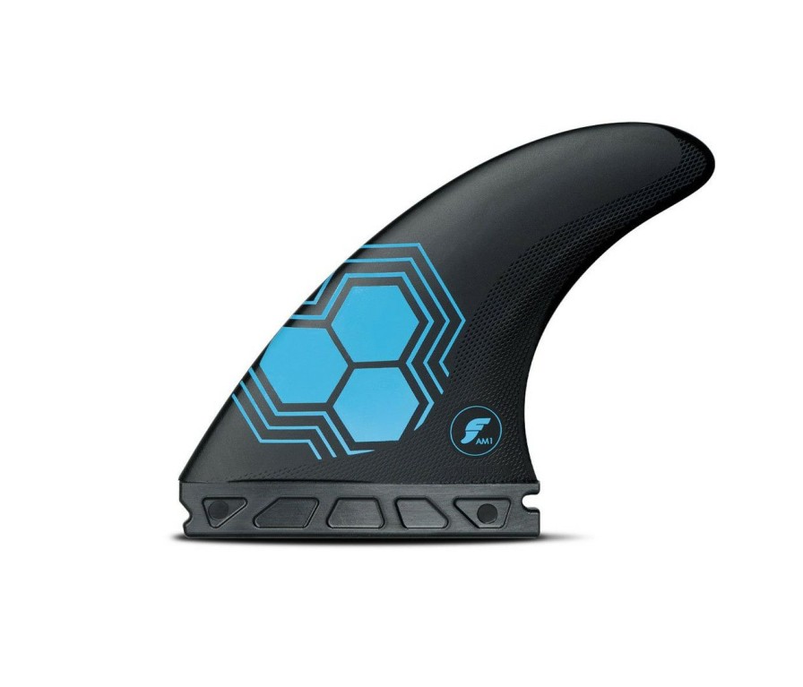 Surf * | Unique Futures Fins Fam1 Alpha Thruster Fin Set Carbon-Blue M