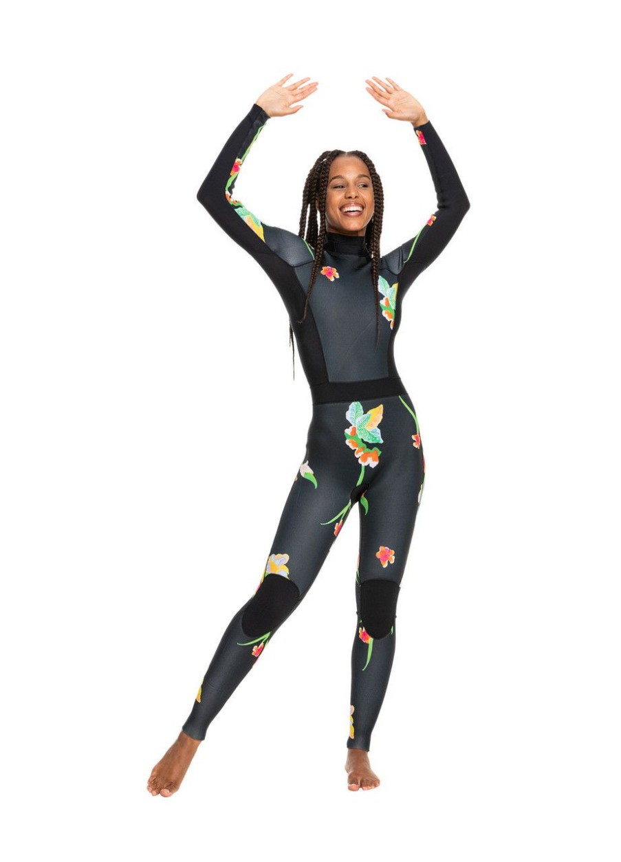 Surf * | Classical Roxy Cynthia Rowley 3/2Mm Back Zip Wetsuit Kvm5