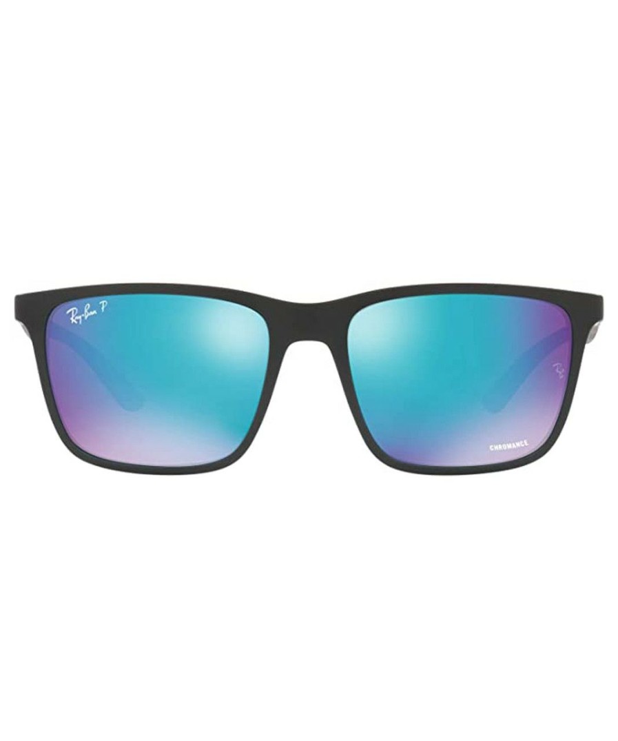 Mens * | Fire Sale Ray Ban Rb4385 Polarized Sunglasses Greenmirrorblue