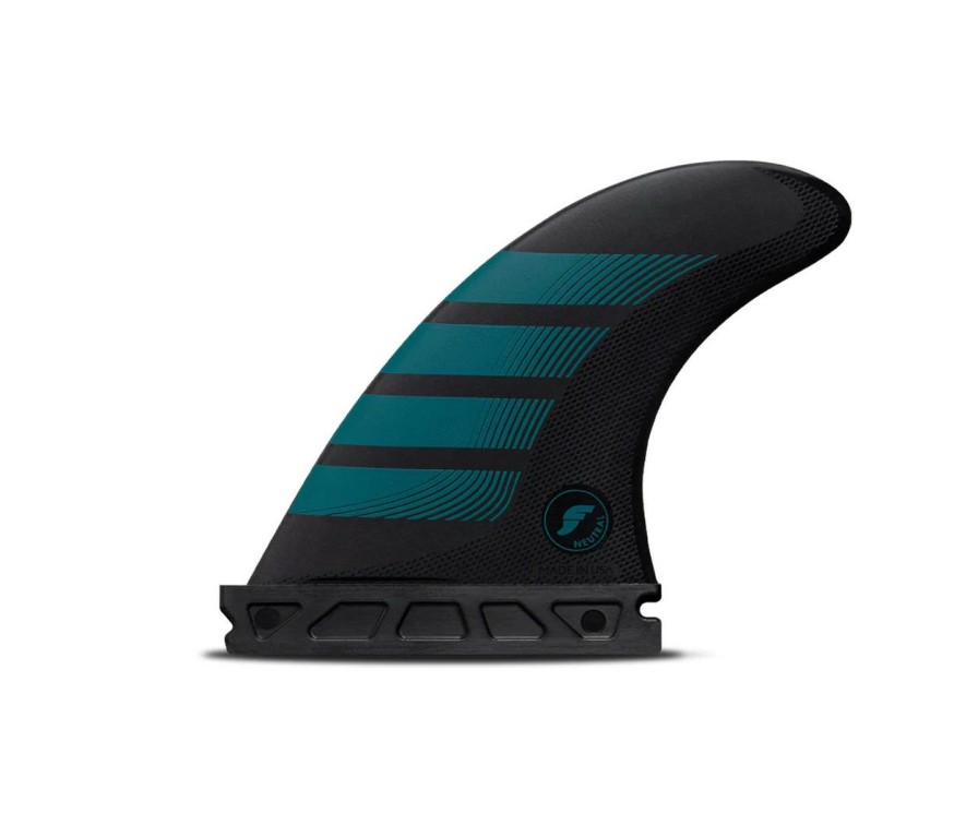 Surf * | Classical Futures Fins F4 Alpha Thruster Set Carbon-Aqua S