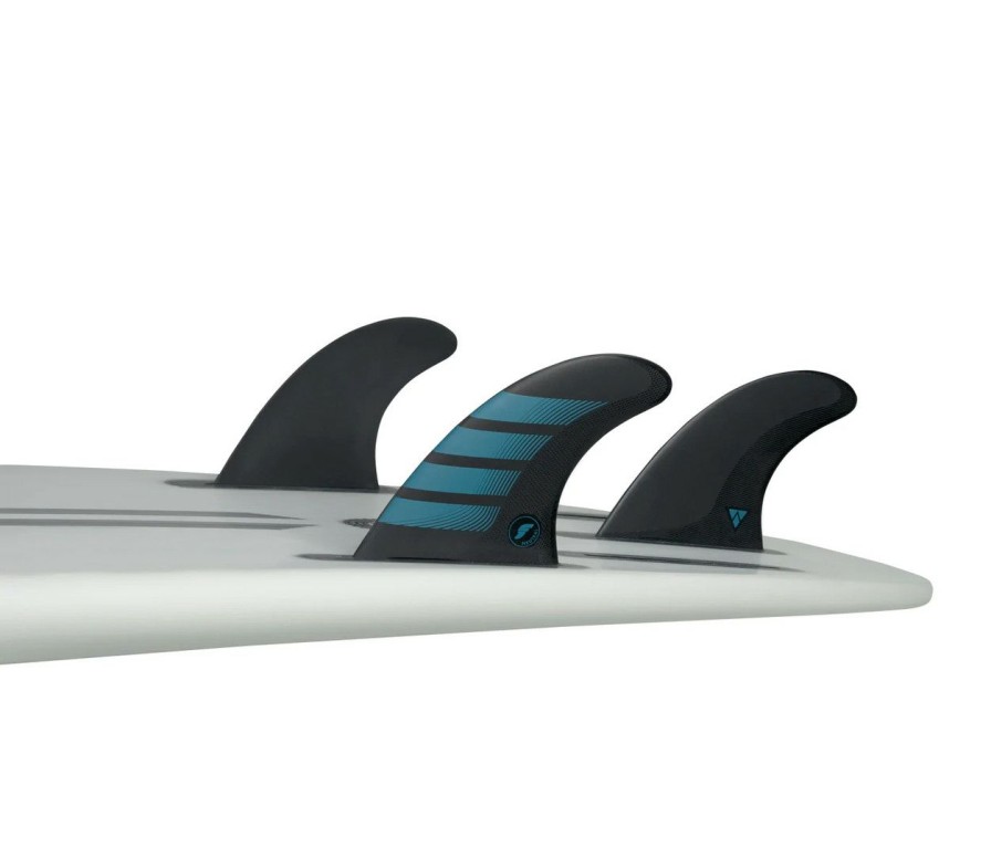 Surf * | Classical Futures Fins F4 Alpha Thruster Set Carbon-Aqua S