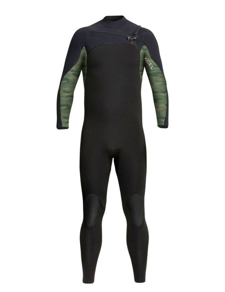 Surf * | Quality Guarantee Xcel Phoenix 3/2Mm Fullsuit Bgc-Black-Green Camo