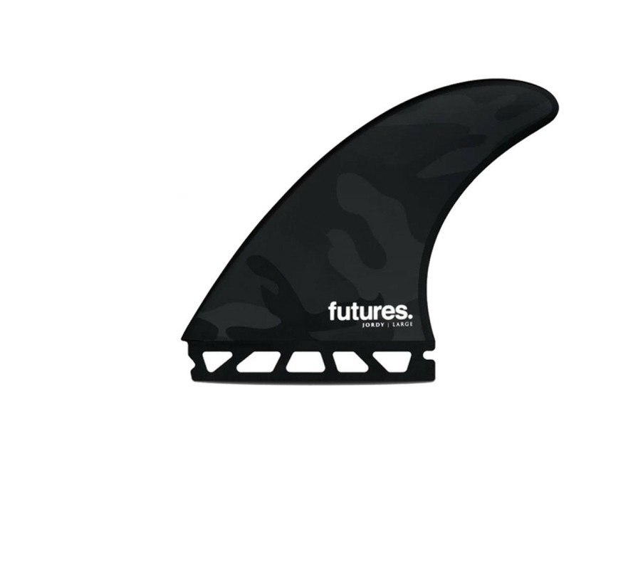 Surf * | Unique Futures Fins Jordy Honeycomb Thruster Set Black-White Camo L