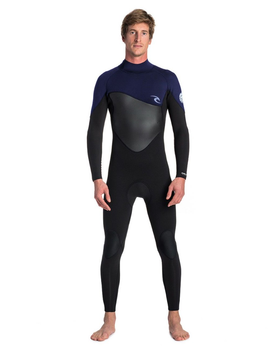 Surf * | Shop Rip Curl Omega 3/2Mm Back-Zip Fullsuit Blk-Black