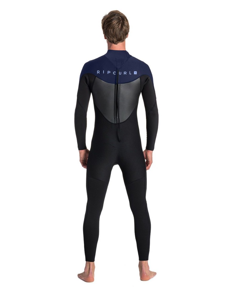 Surf * | Shop Rip Curl Omega 3/2Mm Back-Zip Fullsuit Blk-Black