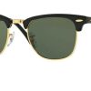 Mens * | Crazy Deals Ray Ban Polarized Clubmaster Sunglasses Crystal Green