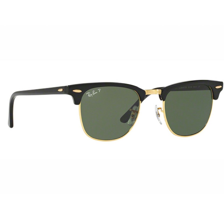 Mens * | Crazy Deals Ray Ban Polarized Clubmaster Sunglasses Crystal Green