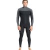 Surf * | Excellent Quiksilver Everyday Sessions 4/3Mm Back Zip Fullsuit Ktp0-Dark Navy-Black