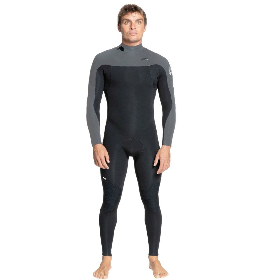 Surf * | Excellent Quiksilver Everyday Sessions 4/3Mm Back Zip Fullsuit Ktp0-Dark Navy-Black