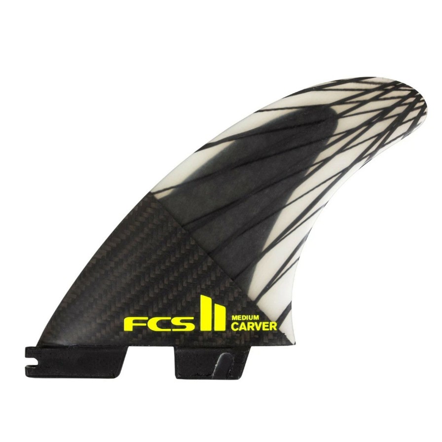 Surf * | Crazy Deals Fcs 2 Carver Pc Carbon Tri-Fin Set Black-Acid L