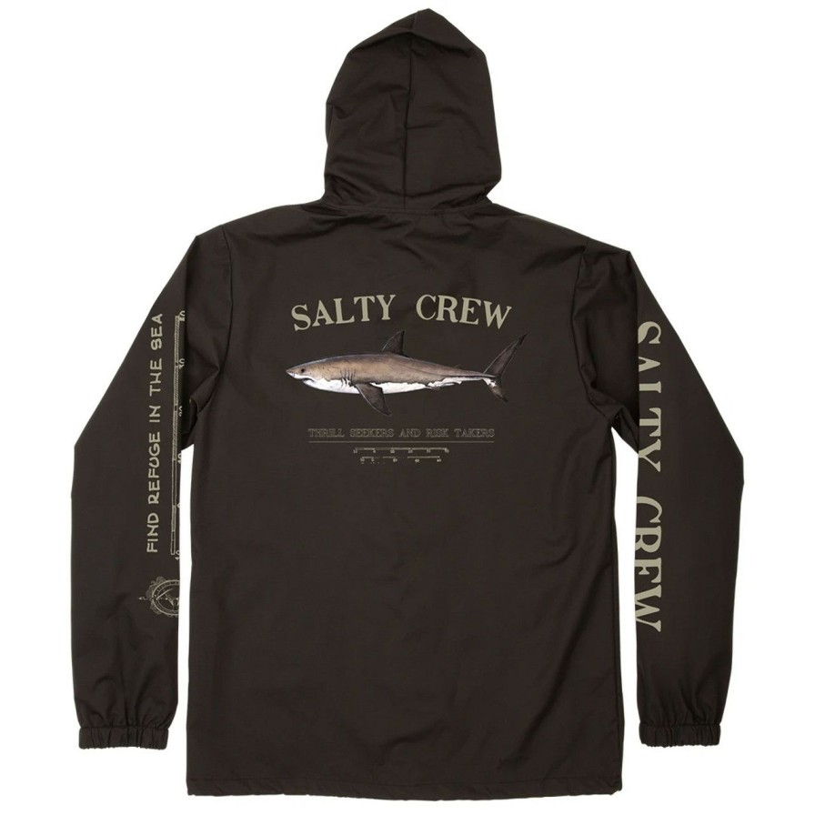 Mens * | Exclusive Design Salty Crew Bruce Snap Jacket Black