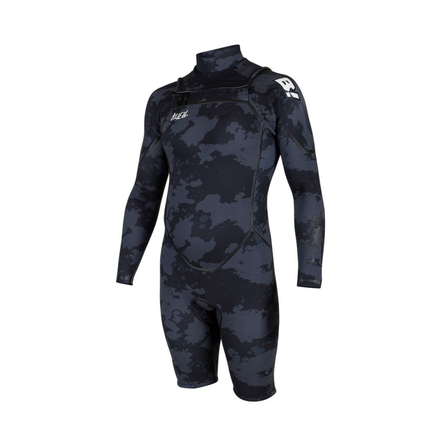 Surf * | Clearance Buell Rb1 2Mm Ls Springsuit 985-Job Black Acid Wash