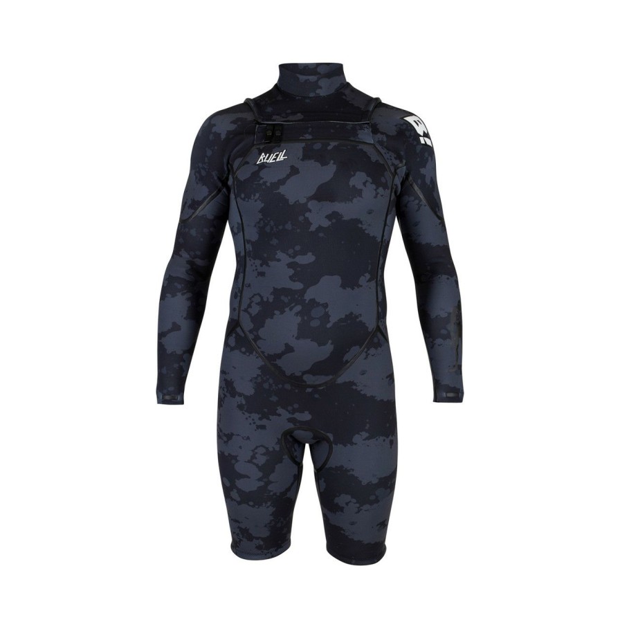 Surf * | Clearance Buell Rb1 2Mm Ls Springsuit 985-Job Black Acid Wash