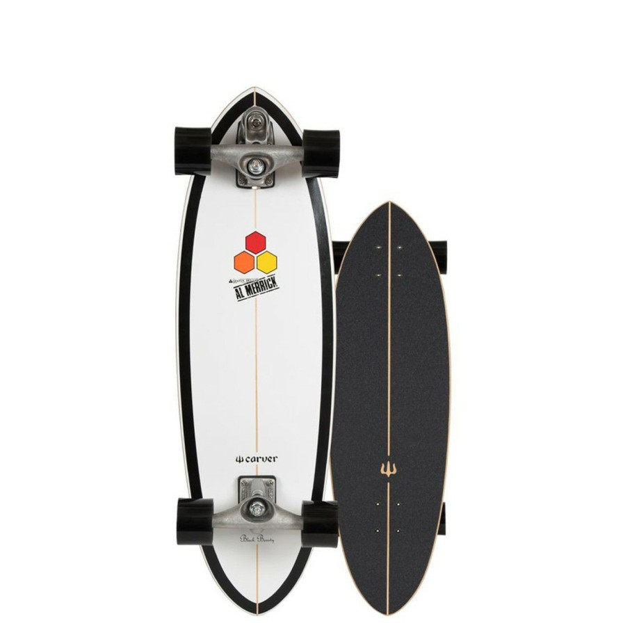 Skate Decks * | Quality Guarantee Carver Skateboards Ci Black Beauty Surfskate Complete