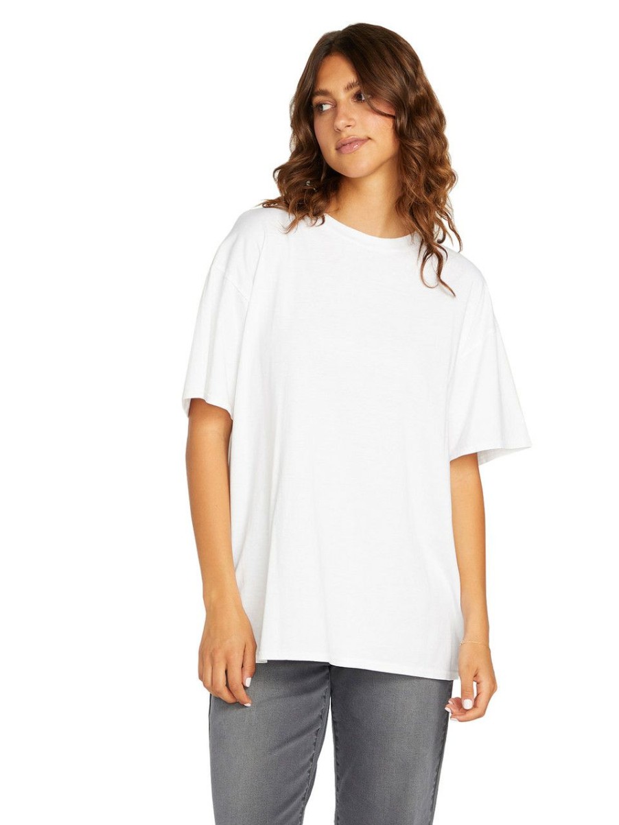 Womens * | Unique Volcom Stones Throw Solid Wht