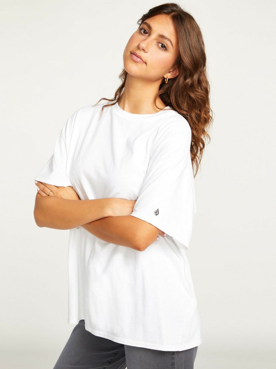 Womens * | Unique Volcom Stones Throw Solid Wht