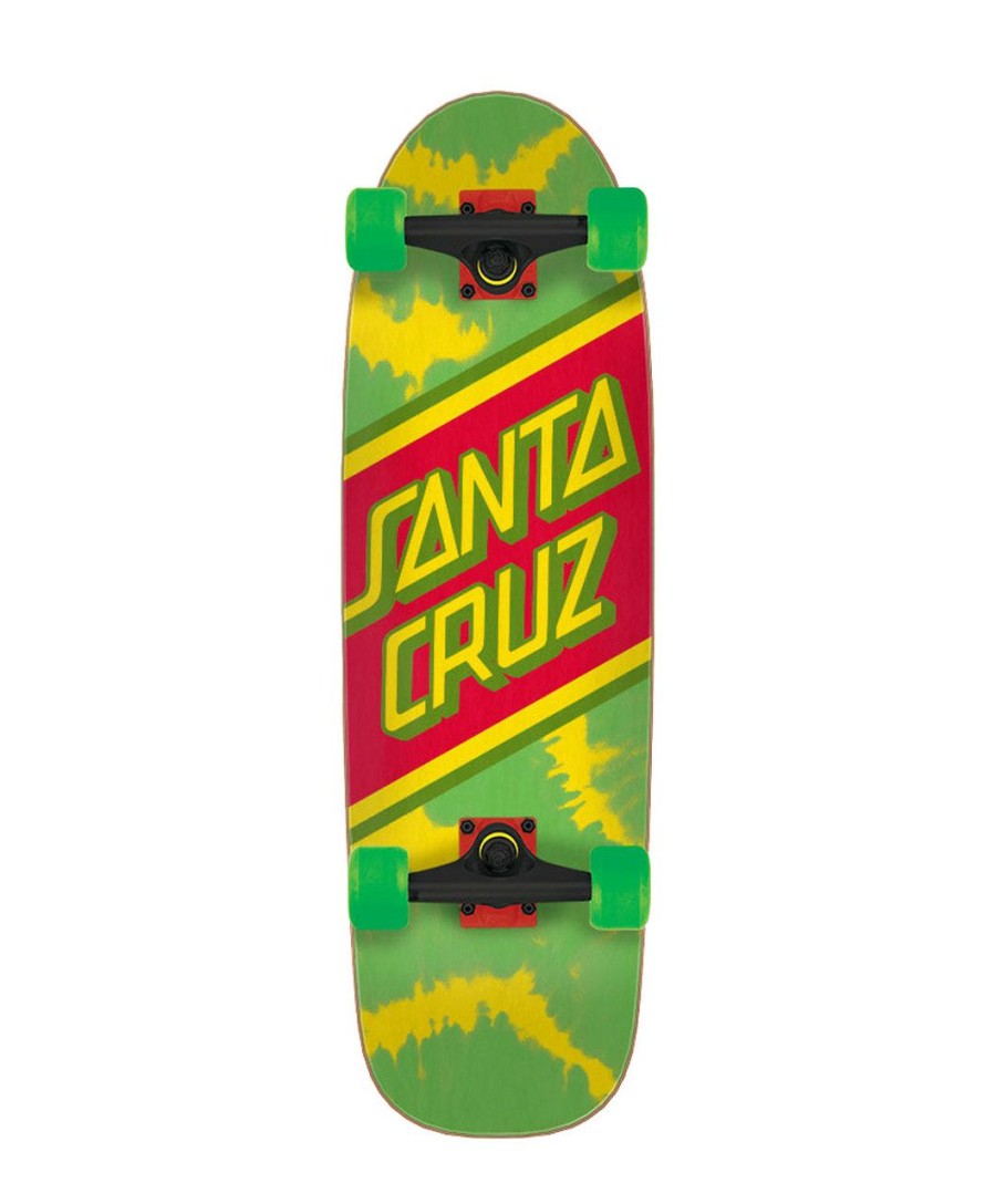 Skate Decks * | Classical Santa Cruz Rasta Tie Dye Cruzer