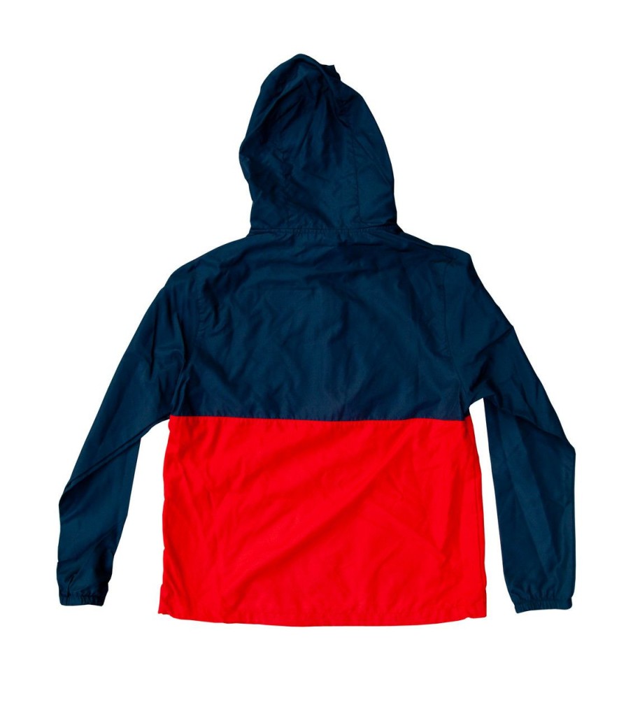 Mens * | Clearance Island Water Sports Skate Anorak Windbreaker Navy-Red