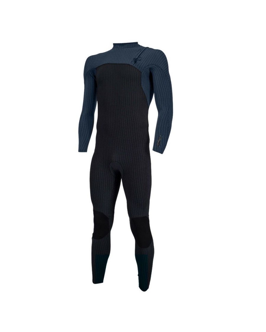 Surf * | Excellent O Neill Hyperfreak Comp-X 2+Mm Zipless Fullsuit Hh7-Black-Cadet Blue