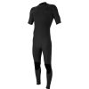 Surf * | Clearance Sale O Neill Hyperfreak 2Mm Chest Zip Ss Fullsuit A00-22-Black-Black