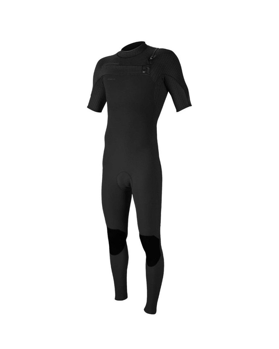 Surf * | Clearance Sale O Neill Hyperfreak 2Mm Chest Zip Ss Fullsuit A00-22-Black-Black