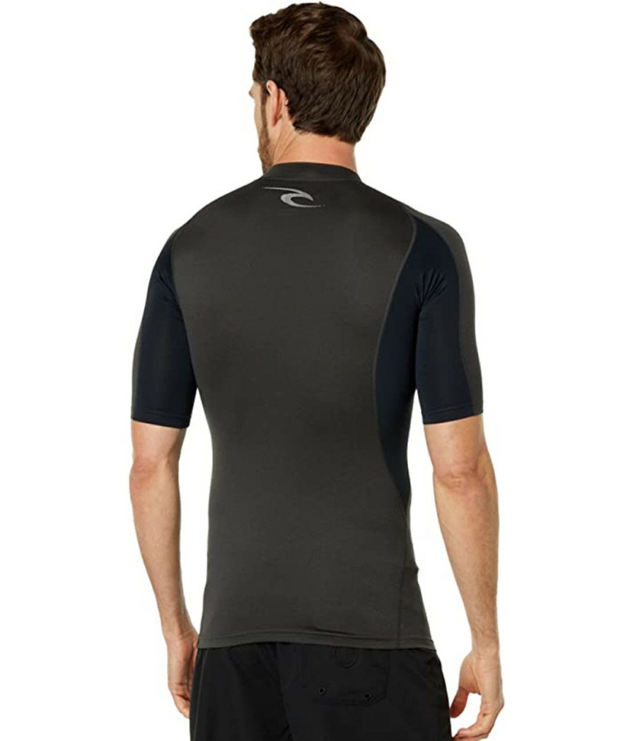 Mens * | Classical Rip Curl Wave Ss Uv Rashguard 3442-Blackmarle