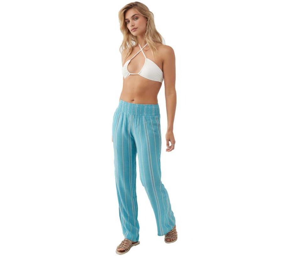 Womens * | Crazy Deals O'Neill Johnny Stripe Beach Pants Blo