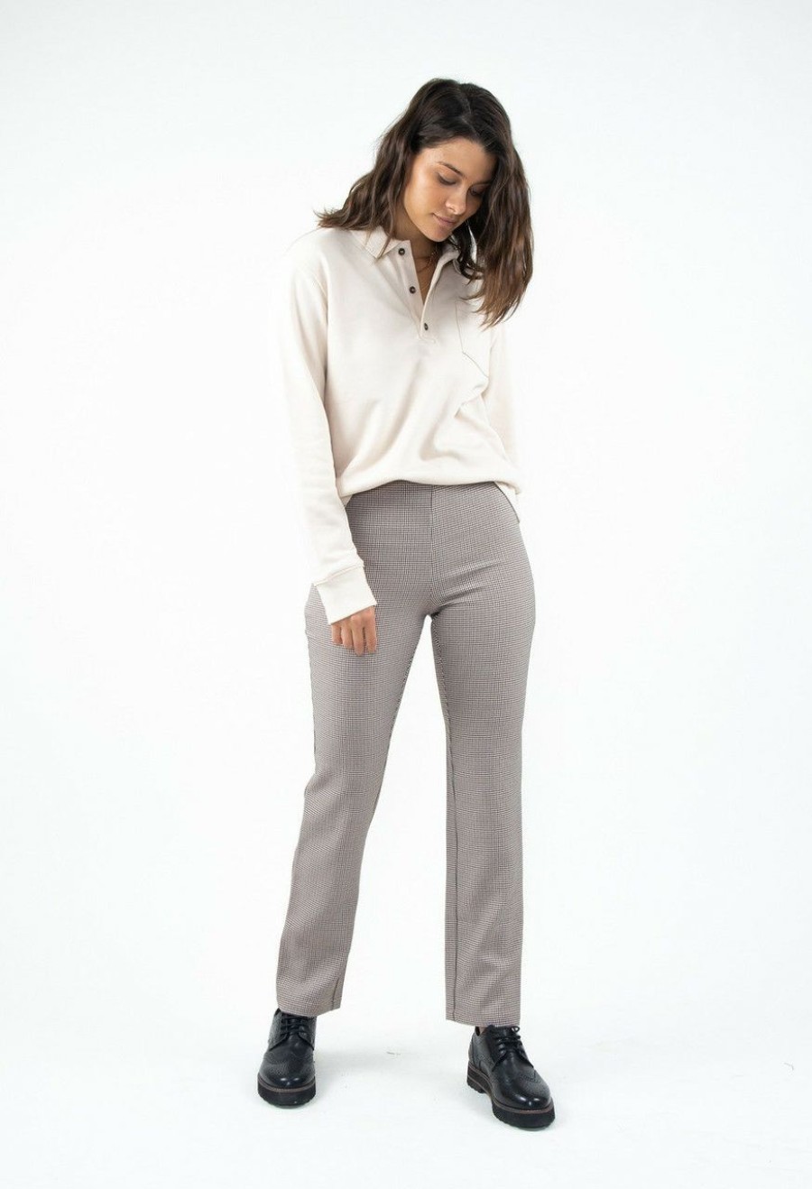 Womens * | Exclusive Design Rusty Sparrow Stretch Pant Brm-Browndiamond